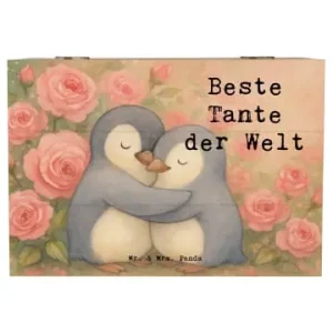 Saisonangebot Mr. & Mrs. Panda Box Pinguin Beste Tante der Welt Design mit Spruch in Weiß günstig kaufen | limango