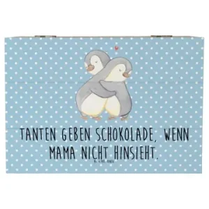 Letzte Chance Mr. & Mrs. Panda Box Tante Schokolade mit Spruch in Blau Pastell günstig kaufen | limango