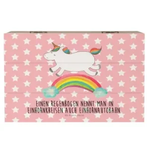 Mr. & Mrs. Panda Box Einhorn Regenbogen mit Spruch in Rot Pastell günstig kaufen | limango Echt