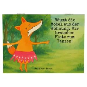Mr. & Mrs. Panda Box Fuchs Ballerina Design mit Spruch in Weiß günstig kaufen | limango Bestseller