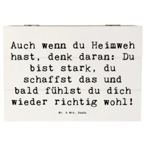 Kostenloser Rückversand Mr. & Mrs. Panda Box Spruch Heimweh überwinden mit Spruch in Weiß günstig kaufen | limango