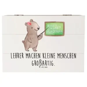 Neue Ware Mr. & Mrs. Panda Box Lehrer Großartig mit Spruch in Weiß günstig kaufen | limango