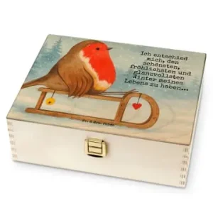 Mr. & Mrs. Panda Tee Box Rotkehlchen Schlitten Design mit Spruch in Weiß günstig kaufen | limango Zertifiziert