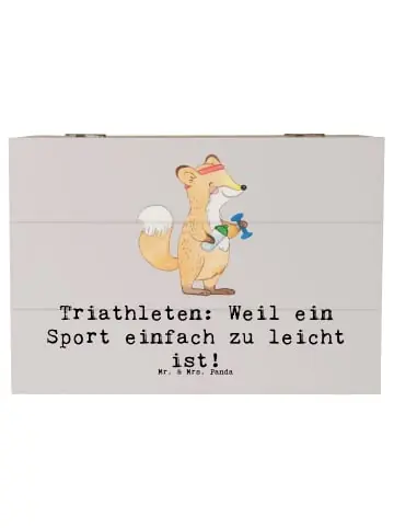 Mr. & Mrs. Panda Box Triathlon Helden mit Spruch in Grau Pastell günstig kaufen | limango Finale Aktion
