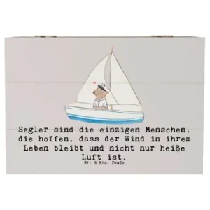 Mr. & Mrs. Panda Box Segeln Lebenswind mit Spruch in Grau Pastell günstig kaufen | limango Nur Heute