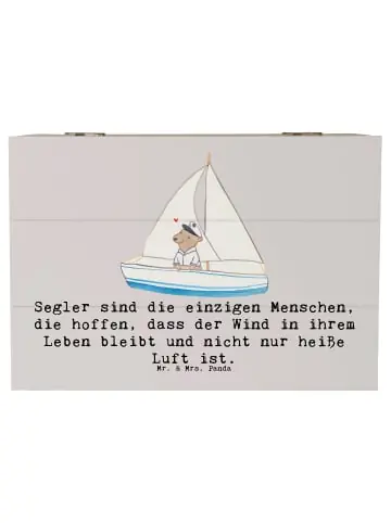 Mr. & Mrs. Panda Box Segeln Lebenswind mit Spruch in Grau Pastell günstig kaufen | limango Nur Heute