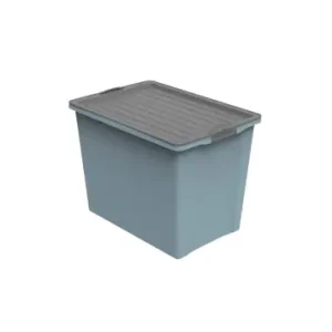 Rotho COMPACT stapelbare 70l Aufbewahrungskiste mit Deckel und Rollen in Horizontblau günstig kaufen | limango Top-Preis