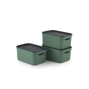 Rotho Jive Dekobox 3er-Set Aufbewahrungskorb 5l in Sea Spray green ged. günstig kaufen | limango Letzte Chance