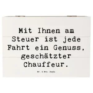 Günstig Mr. & Mrs. Panda Box Spruch Chauffeur Genussfahrt mit Spruch in Weiß günstig kaufen | limango