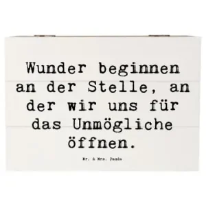 Mr. & Mrs. Panda Box Spruch Wunder beginnen mit Spruch in Weiß günstig kaufen | limango Mega-Angebot