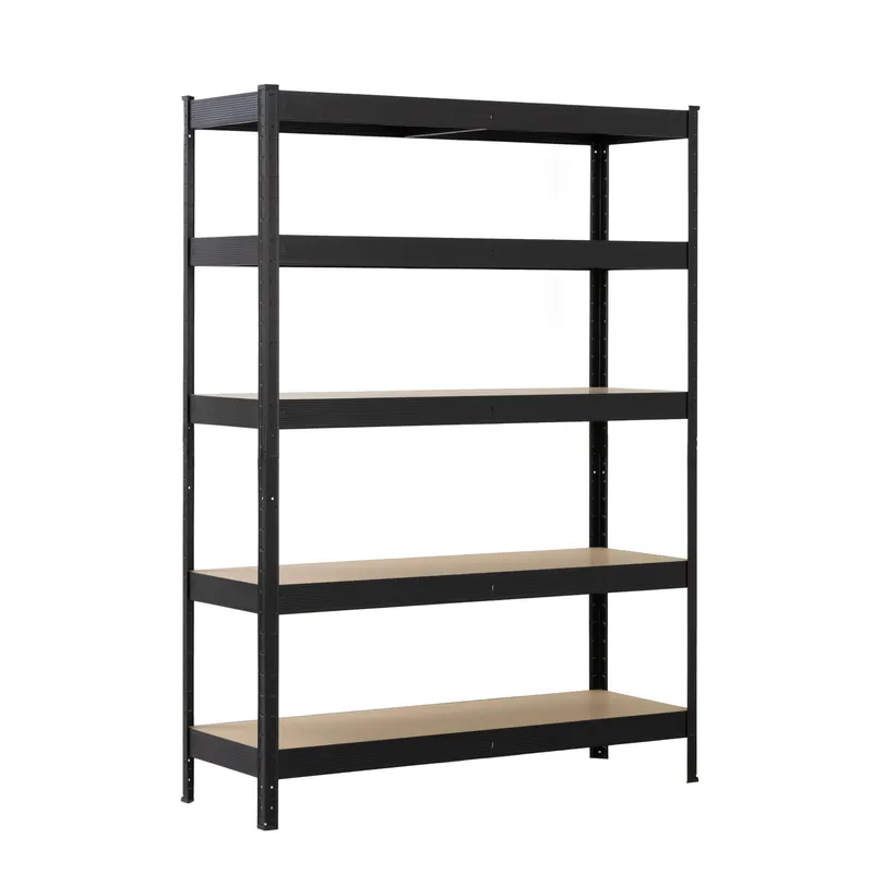 Wochenendangebot Schwerlast-Steckregal mit 5 Böden à 150 kg Traglast, schwarz 180 x 120 x 40 cm