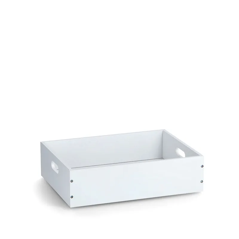 Zertifiziert Aufbewahrungskiste weiß 40 x 11 x 30 cm