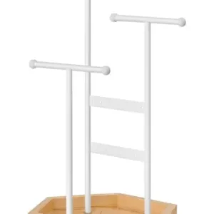 SONGMICS Schmuckständer in Weiß/ Hellbraun - (B)20,5 x (H)36 x (T)18 cm günstig kaufen | limango Neu Im Sortiment