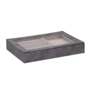 relaxdays Schmuckkästchen in Grau - (B)30 x (H)5 x (T)21 cm günstig kaufen | limango Expressversand