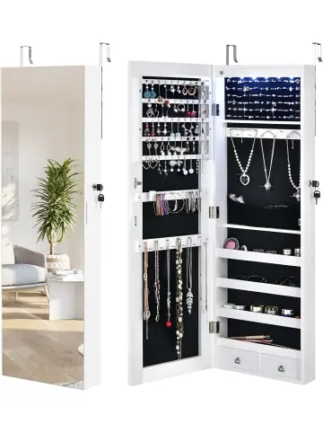 COSTWAY Schmuckschrank in Weiß günstig kaufen | limango Garantierte Lieferung