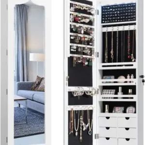 Schnäppchen COSTWAY Schmuckschrank mit LED in Weiß günstig kaufen | limango