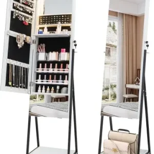 COSTWAY Schmuckschrank mit Schublade LED in Weiß günstig kaufen | limango Nur Heute