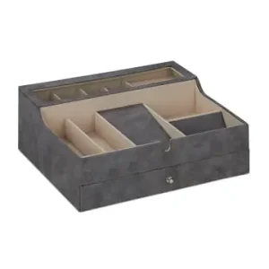 relaxdays Schmuckkästchen in Grau - (B)34 x (H)13 x (T)31 cm günstig kaufen | limango Bestpreis