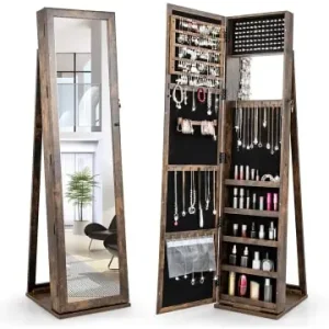 Echt COSTWAY Schmuckschrank abschließbar 157cm in Braun günstig kaufen | limango