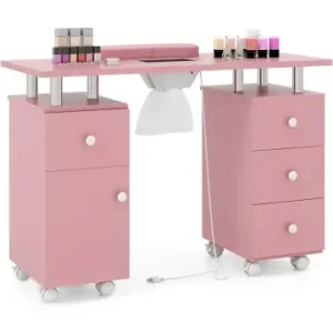 Bestseller COSTWAY Maniküretisch mit elektrischer Staubabsaugung in Rosa günstig kaufen | limango