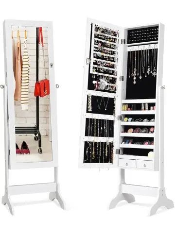 Knallerangebot COSTWAY Schmuckschrank in Weiß günstig kaufen | limango