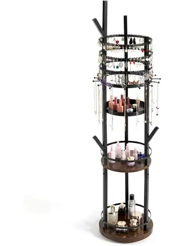 COSTWAY Schmuckständer drehbar 148 cm in Schwarz günstig kaufen | limango Preisreduziert