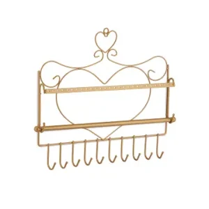 Preiswert relaxdays Schmuckhalter in Gold - (B)36,5x (H)30 x (T)3,5 cm günstig kaufen | limango