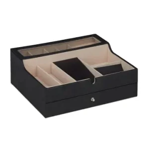 Billig relaxdays Schmuckkästchen in Schwarz - (B)34 x (H)13 x (T)31 cm günstig kaufen | limango