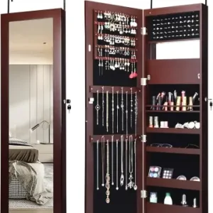 Jetzt Bestellen COSTWAY Schmuckschrank mit LED 120cm in Braun günstig kaufen | limango