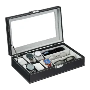 Heißes Angebot relaxdays Schmuckaufbewahrung in Schwarz - (B)33 x (H)9 x (T)20,5 cm günstig kaufen | limango