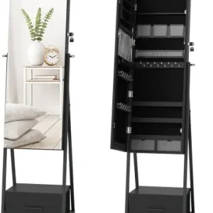 COSTWAY Schmuckschrank mit Spiegel in Schwarz günstig kaufen | limango Markenprodukt