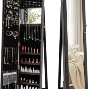 Must-Have COSTWAY Schmuckschrank abschließbar 157cm in Taupe günstig kaufen | limango