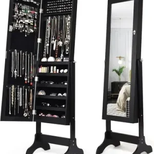 Preiswert COSTWAY Schmuck mit Ganzkörperspiegel in Schwarz günstig kaufen | limango