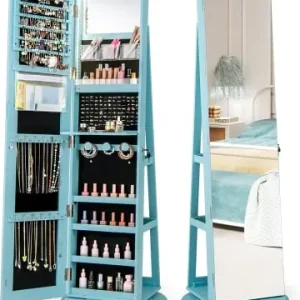 Preis Gesenkt COSTWAY Schmuckschrank 3 in 1 drehbar in Türkis günstig kaufen | limango