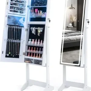 COSTWAY Schmuckschrank mit LED in Weiß günstig kaufen | limango Online Kaufen