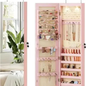 Finale Aktion COSTWAY Schmuckschrank mit LED in Rosa günstig kaufen | limango