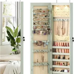 COSTWAY Schmuckschrank mit LED in Grün günstig kaufen | limango Knallerangebot