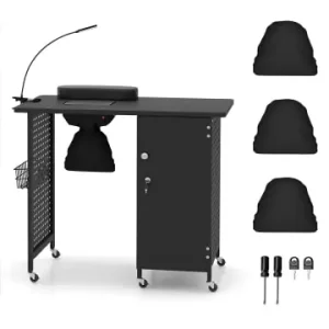 COSTWAY Manikürtisch mit 6 Rädern in Schwarz günstig kaufen | limango Expressversand