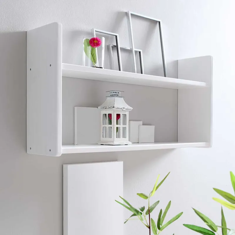 Weißes Holzregal für die Wandmontage - Barne Markenprodukt