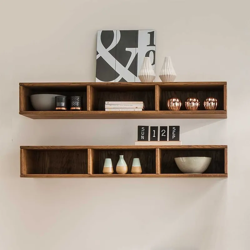 134x22 Wand Regal aus Echtholz - Glenza Mega-Angebot