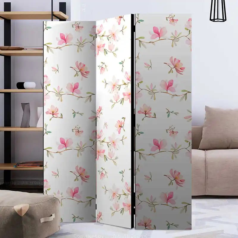 Wochenendangebot Paravent mit Magnolien Zweigen bedruckt - Estville