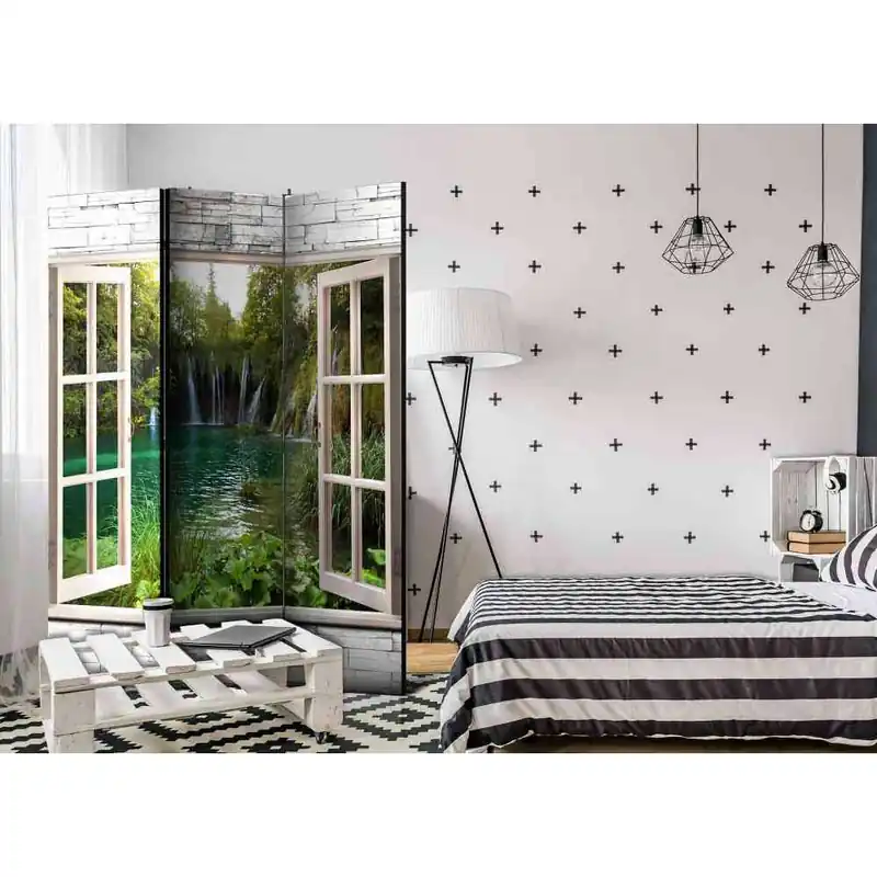 3 Elemente Raumteiler mit Fensterbild - Cilian Nur Für Kurze Zeit