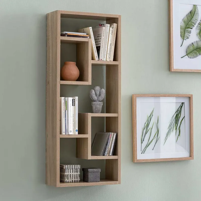 Highlight Wandregal ohne Rückwand in Sonoma-Eiche - Mavricara