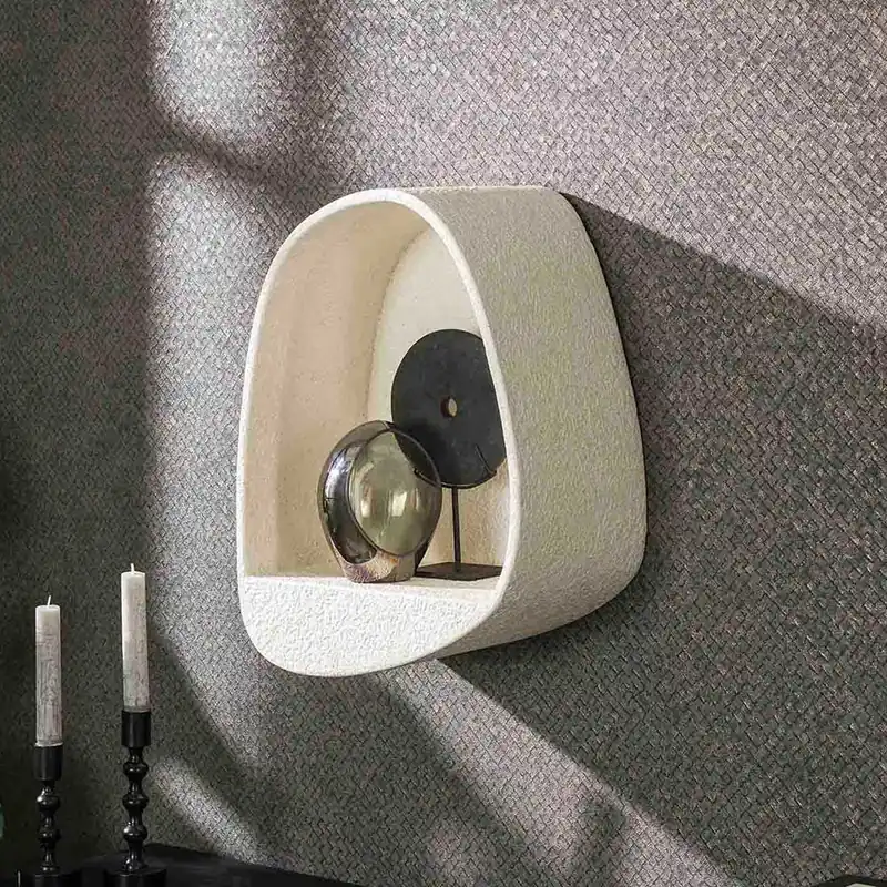 Top-Seller Hängeregal aus Marmorkomposit in Beige - Mayo