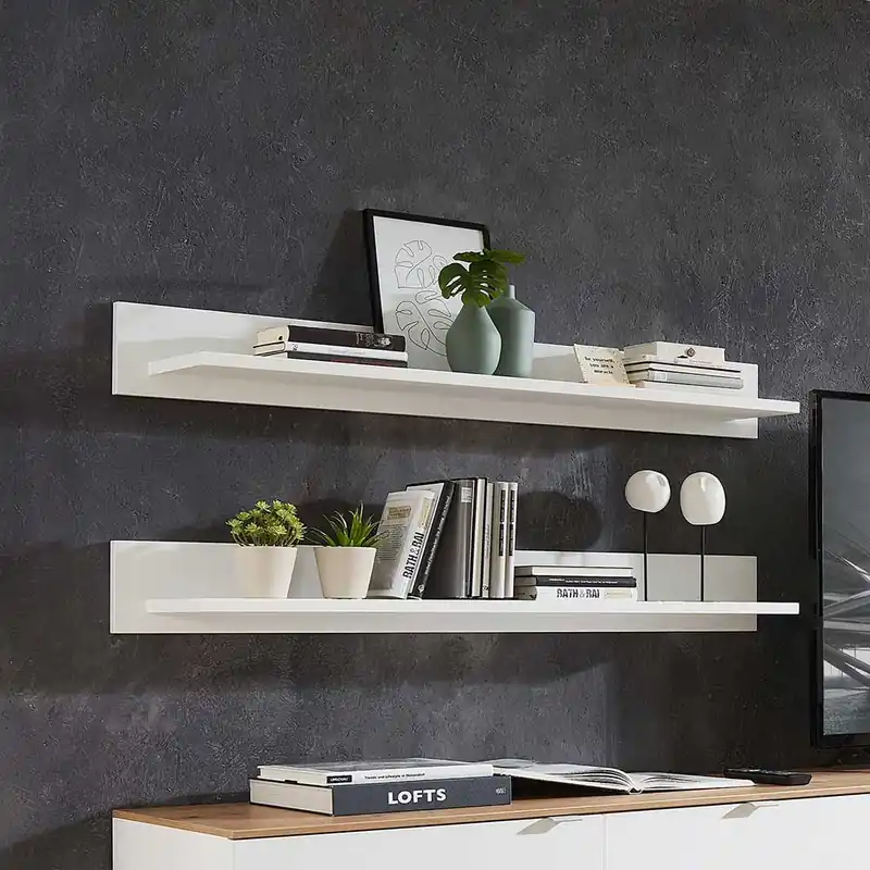 Zertifiziert 120 cm breites Hängeboard in Weiß - Astaran