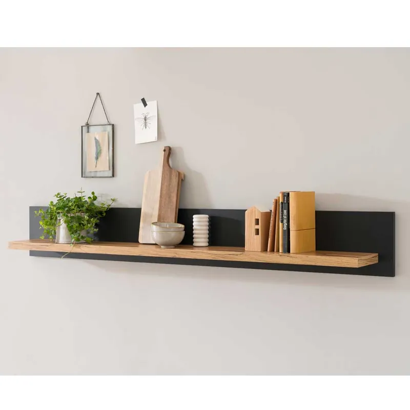 Zweifarbiges Wandboard in Wildeiche Optik & Grau - Lionel Schnäppchen