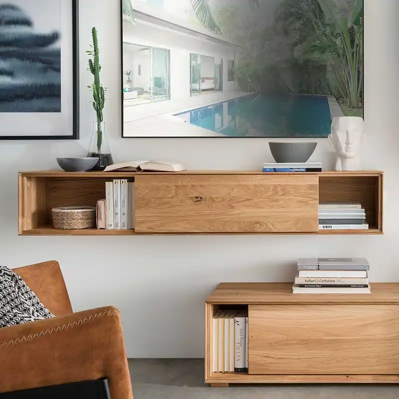 Wohnzimmer Hängeschrank mit Schiebetür - Sinta Geprüft