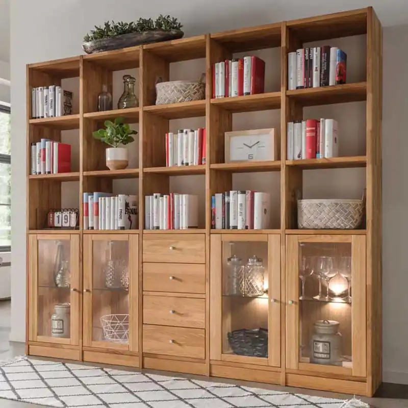 XL Regalwand Levronia aus Wildeiche massiv Bestseller
