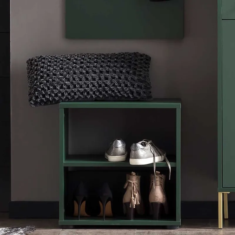 2 Fächer Schuhregal in Dunkelgrün - Aqua Preis Gesenkt