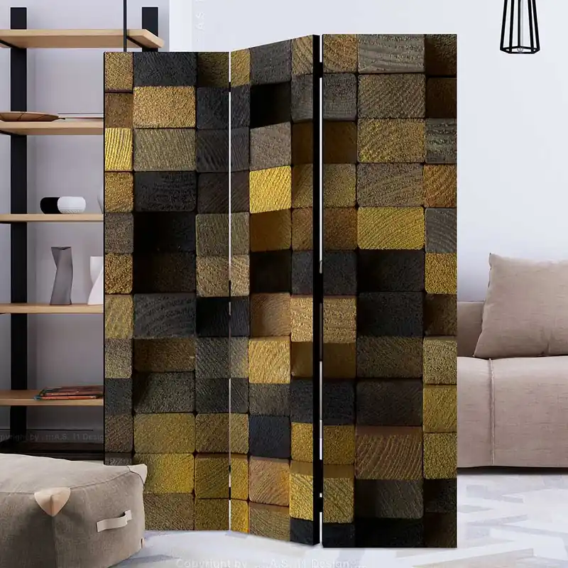 Wochenendangebot Foto Paravent mit Holzlatten Kopfansicht - Aslyva